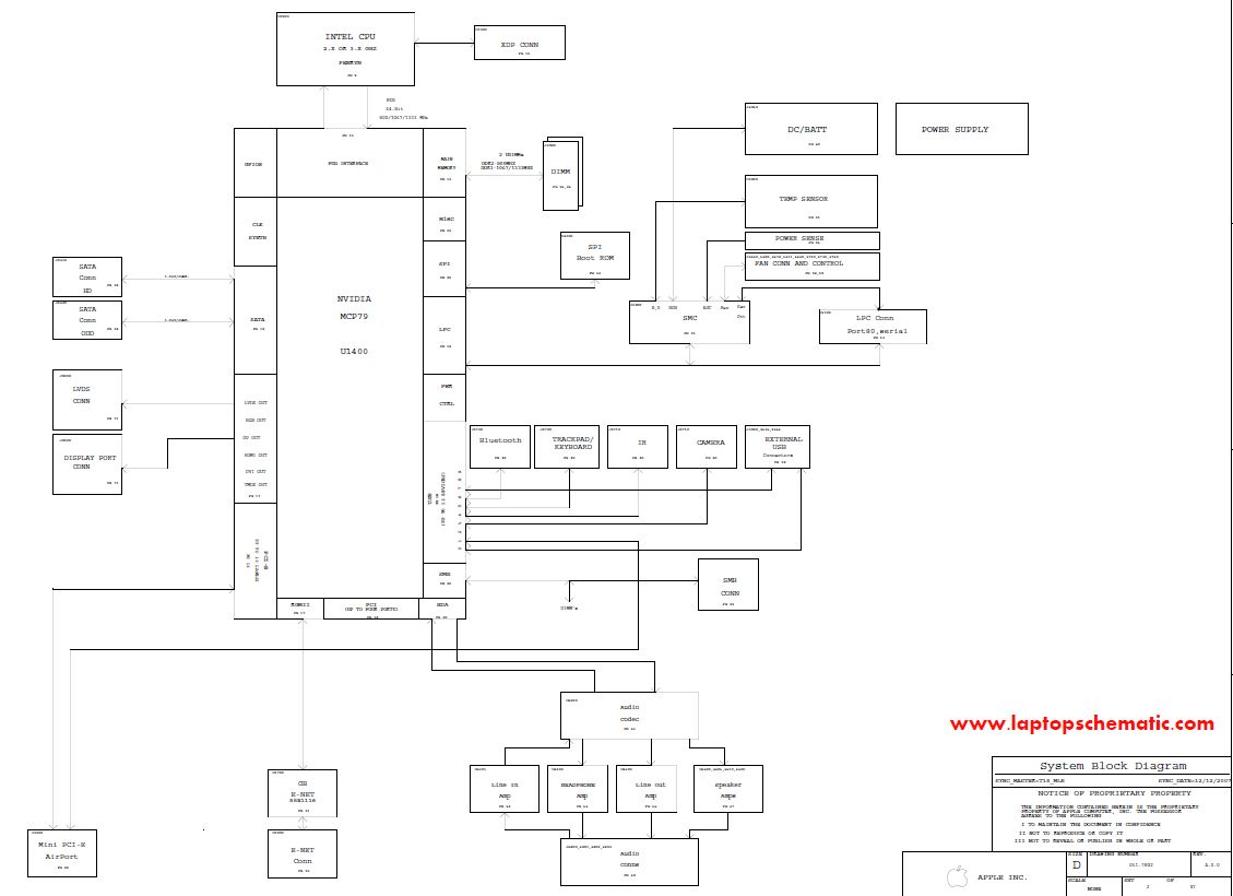 Apple Macbook PRO A1278 schematic diagram(K19) - Laptop Schematic