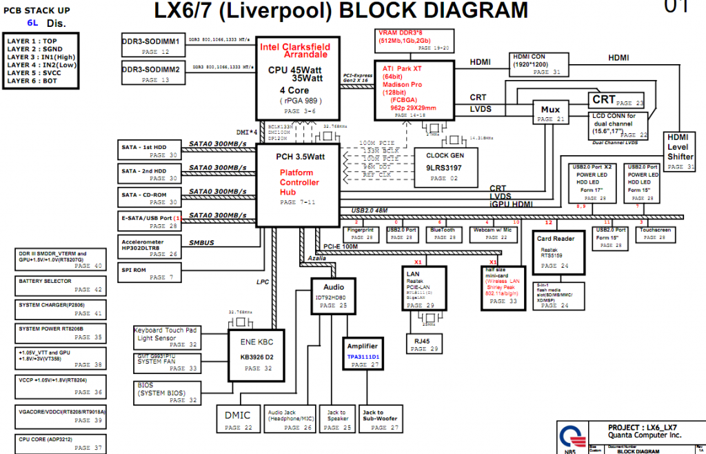 HP Pavilion DV6 schematic, LX6_LX7 - Laptop Schematic