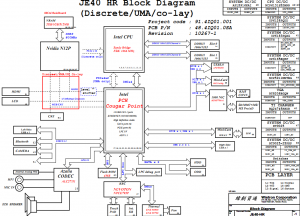 acer Aspire 4750 4750G Block Diagram