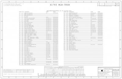 Apple A2179 X1783 051-05232 820-01958 Schematic