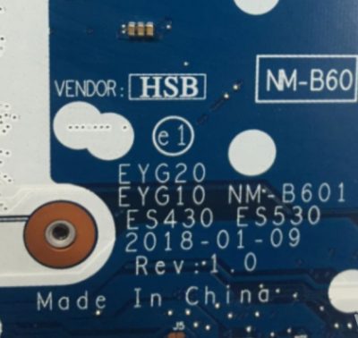 EYG20 EYG10 ES430 ES530 NM-B601 Motherboard