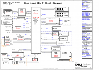 Dell Inspiron 5378 5578 7378 7579 7779 Wistron Starlord13 15264 Schematic