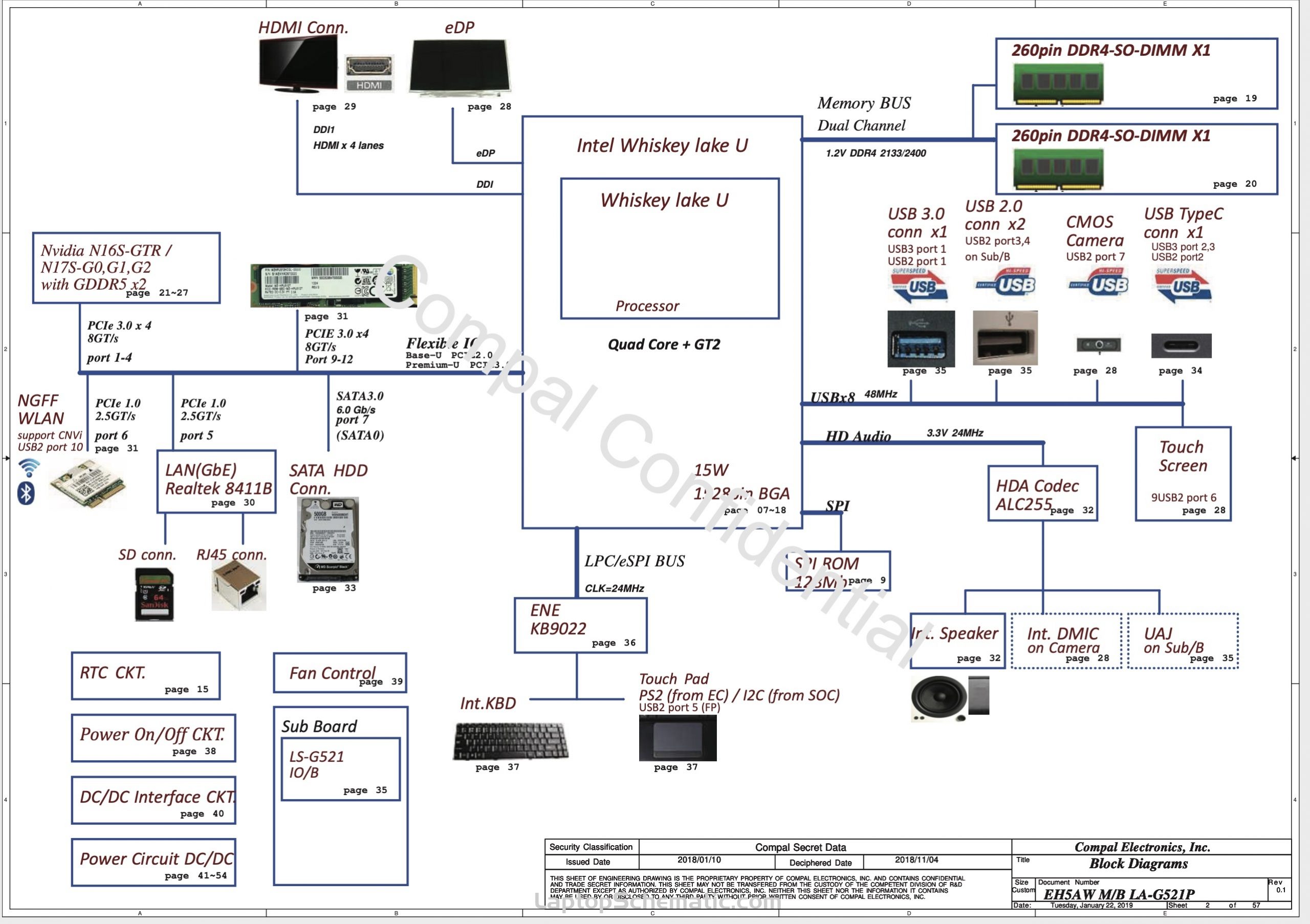 Acer Aspire 3 A515-52G Schematic & Boardview LA-G521P EH5AW Motherboard