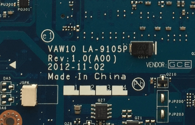 VAW10 LA-9105P Motherboard